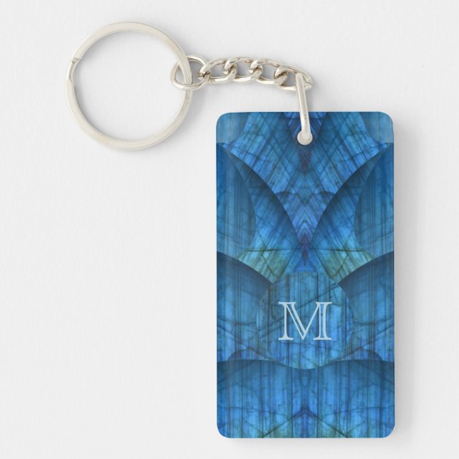 Llavero Labradorite Gems Monograma Keychain (Frente)