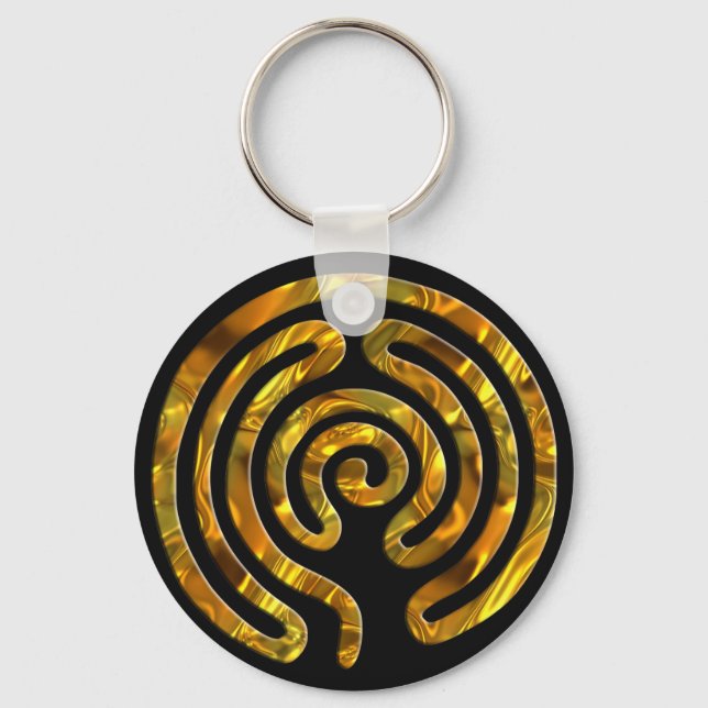 Llavero Labyrinth GOLD | negro (Anverso)
