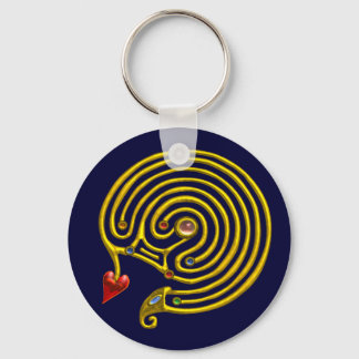 Llavero LABYRINTH MEDIEVAL GOLD HYPER CON GEMSTONES Blue