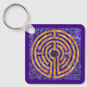 Llavero LABYRINTH MOSAIC Square Keychain Metalizado