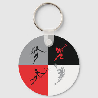 Llavero Lacrosse abstracto