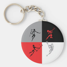 Llavero Lacrosse abstracto