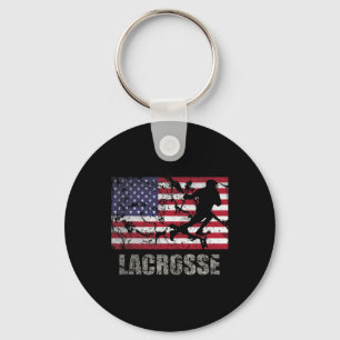 Llavero Lacrosse Bandera Estadounidense Bandera Ventilador