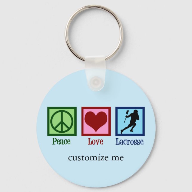 Llavero Lacrosse de Peace Love (Anverso)