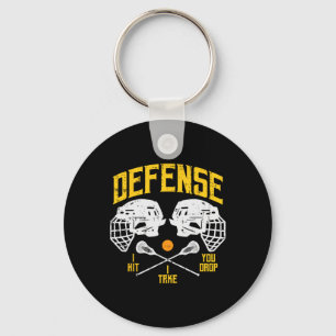 Llavero Lacrosse Defense I Hit Take Drop Lax Player Me