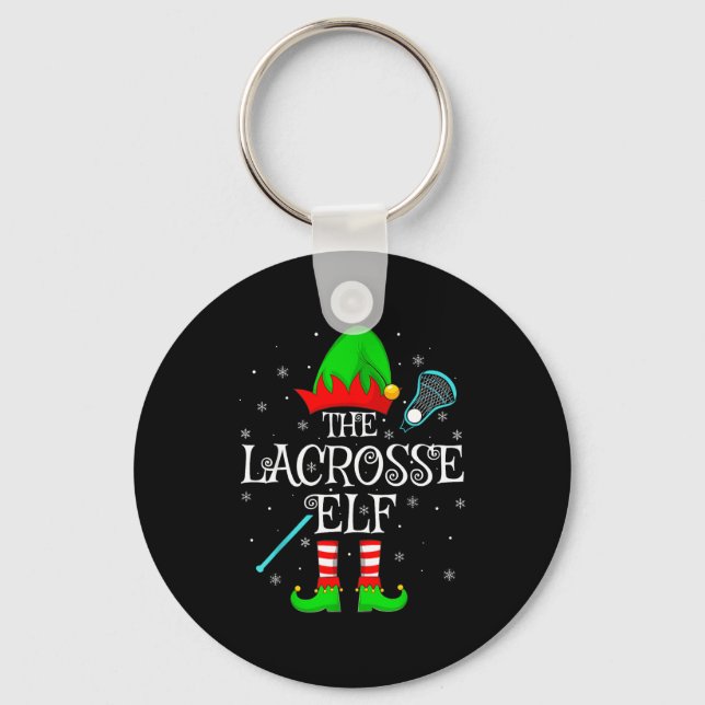 Llavero Lacrosse Elf Christmas Family Elf Squad Srts Playe (Anverso)