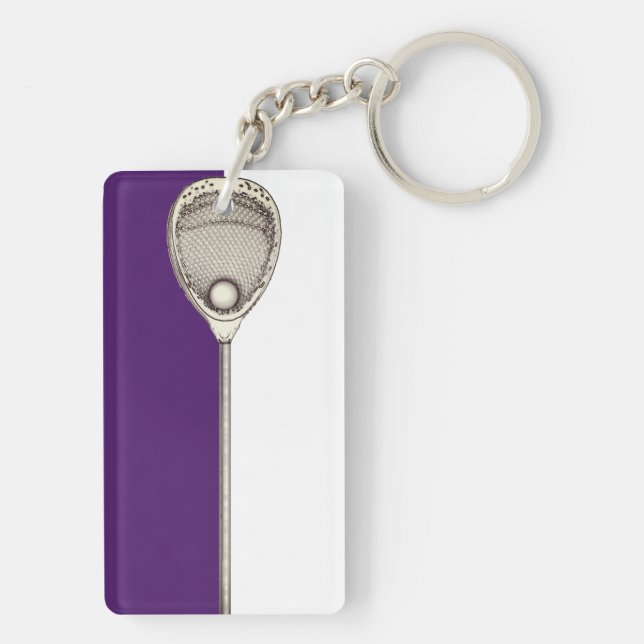 Llavero Lacrosse Goalie Gifts Keychain (Atrás)