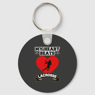 Llavero Lacrosse Heart Male Player Sport Passion Love