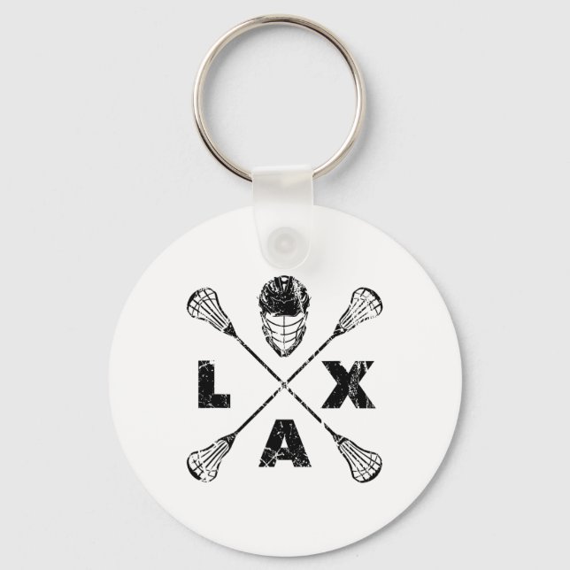 Llavero Lacrosse Lax Cross Axis Black Colorway (Anverso)