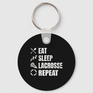 Llavero Lacrosse Player Rutina Comer Sleep Lacrosse Repeti