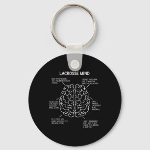 Llavero Lacrosse Player Think Saying Brain Funny Christma