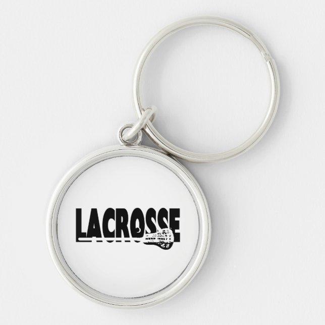 Llavero Lacrosse Stick Blanco y negro (Frente)