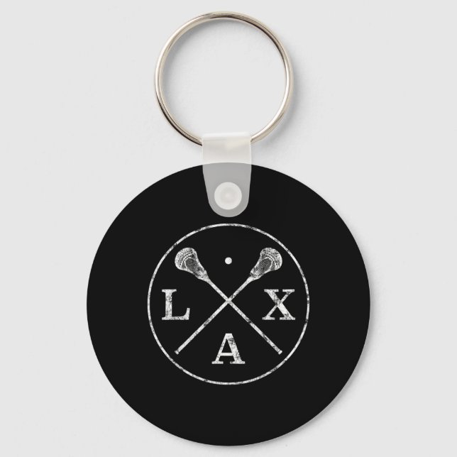 Llavero Lacrosse Sticks Emblem I Tee para jugadores LAX y (Anverso)