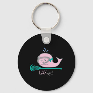Llavero Lacrosse Tees para chicas Máscara de Ballena Rosa
