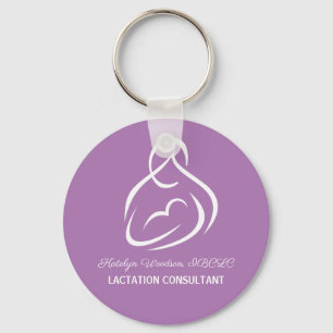 Llavero Lactancia Consultor Personalizado Lactancia Morada