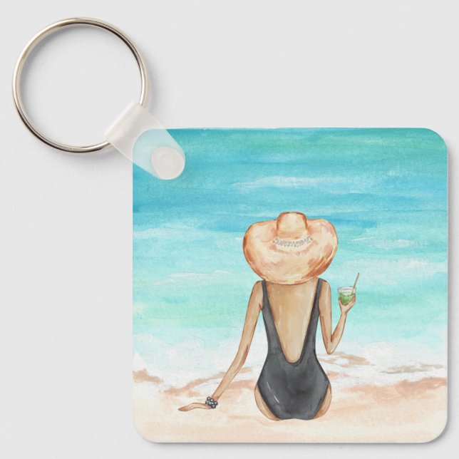 Llavero ladie en la playa (Anverso)