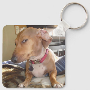 Llavero Lado Perro Ojo Meme Doble Lado Keychain
