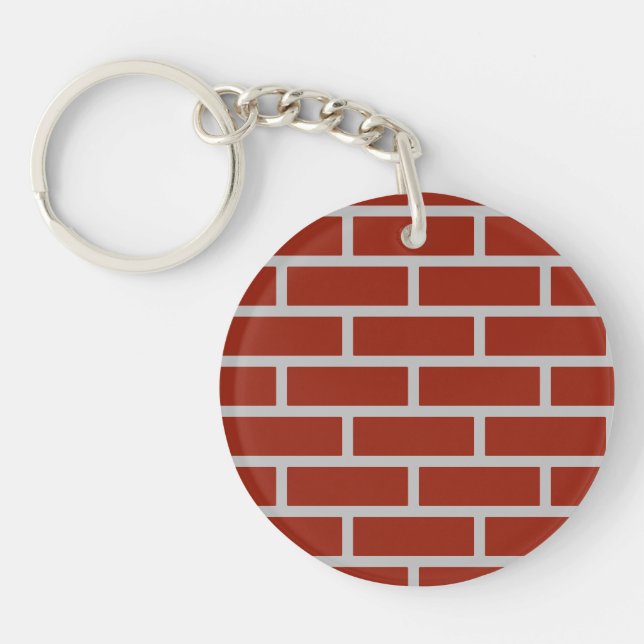 Llavero Ladrillos Keychain (Ladrillo rojo y gris) (Frente)