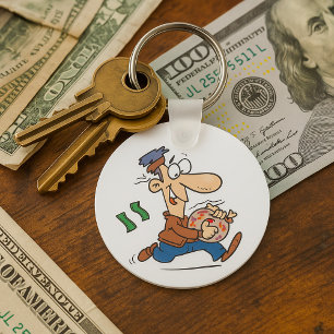 Llavero Ladrón robando dinero