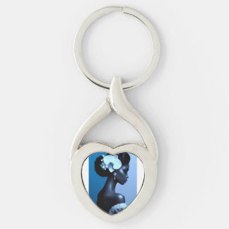 Llavero Lady Blue Metal Keychain