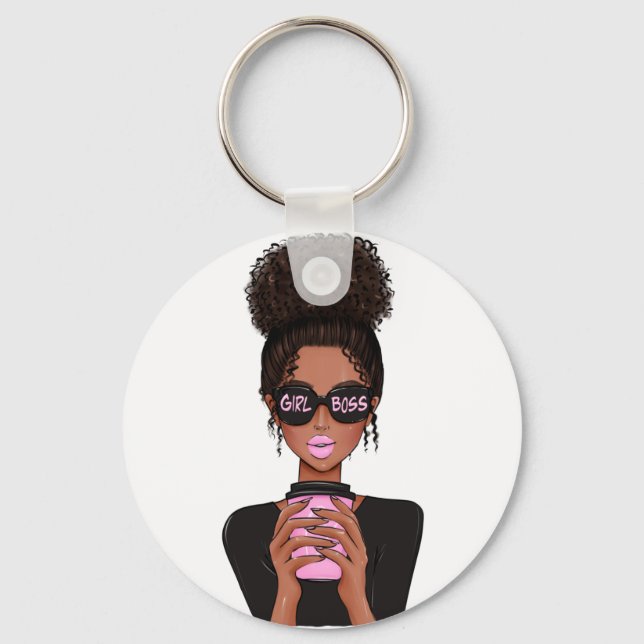 Llavero Lady Boss Life, Jefe Babe Woman, Chica Jefe (Anverso)