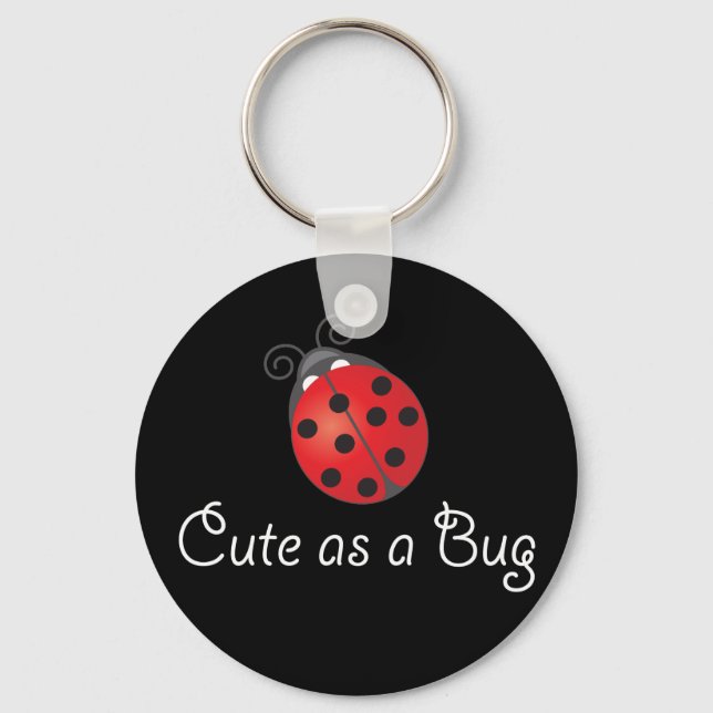 Llavero Lady Bug - Cute como un error (Anverso)