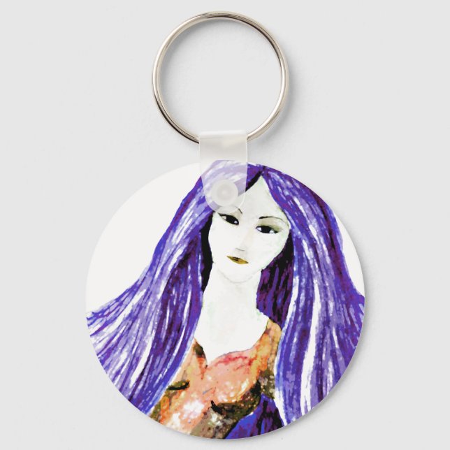 Llavero Lady en Brown y Purple. (Anverso)