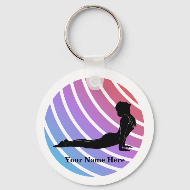 Llavero Lady en la cadena de yoga Pose (Anverso)