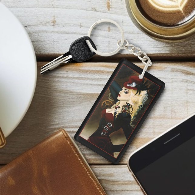 Llavero Lady Steampunk Rojo victoriano (Subido por el creador)