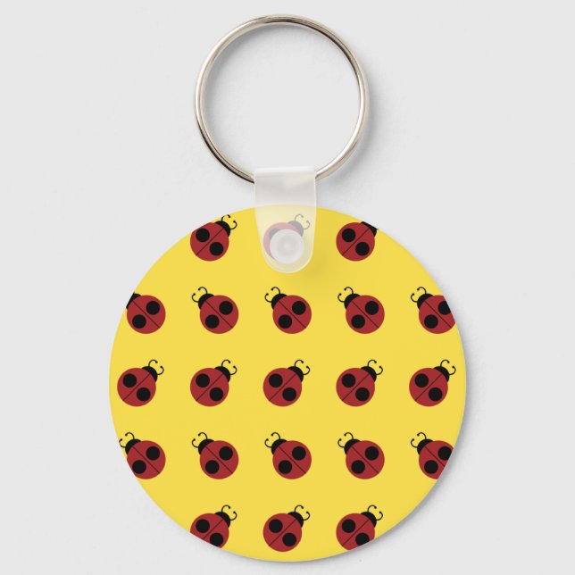 Llavero Ladybug 60s retro fresco amarillo (Anverso)