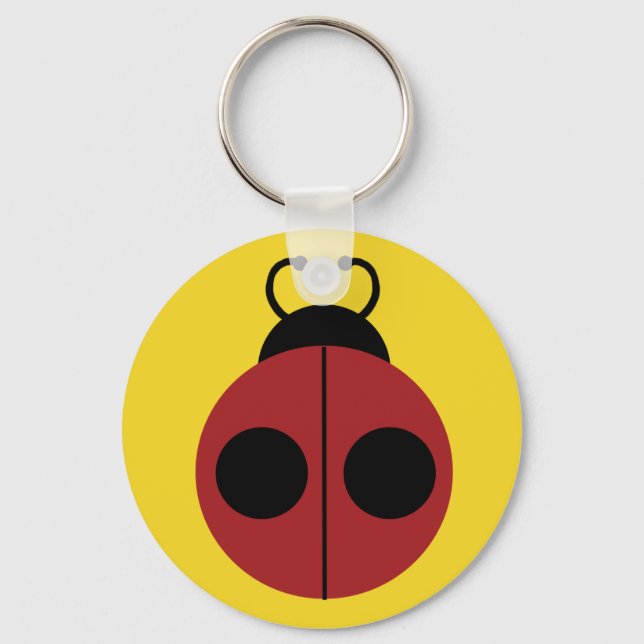 Llavero Ladybug 60s retro fresco amarillo (Anverso)
