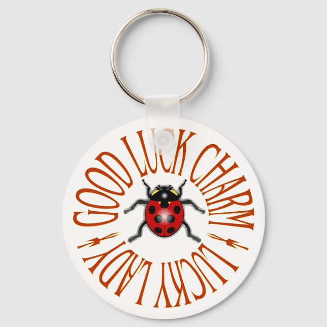 LLAVERO LADYBUG BUOD LUCK CHARM KEYCHAIN (Anverso)