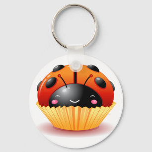 Llavero Ladybug Cupcake Keychain