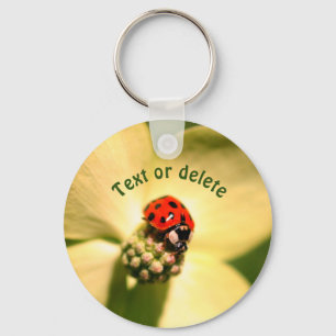 Llavero Ladybug En Flor Personalizada