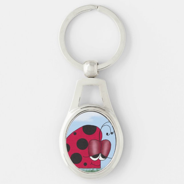 Llavero Ladybug gracioso y eufórico (Anverso)