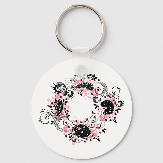 Llavero Ladybug Life Cycle Keychain - Rosa (Anverso)