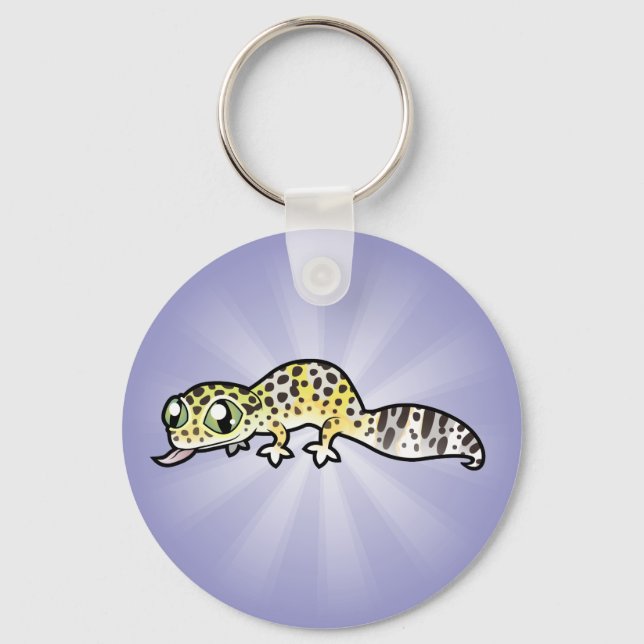 Llavero Lagarto Leopardo de Dibujos Animados (Anverso)