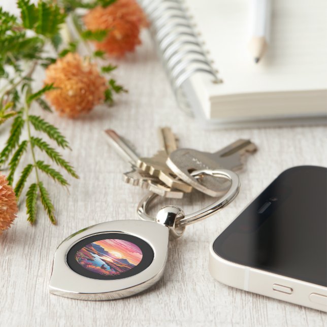 Llavero Lago Ewe Sunset En Escocia (Lateral)