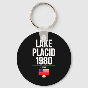 Llavero Lago placid 1980 hockey vintage puck usa nueva yor