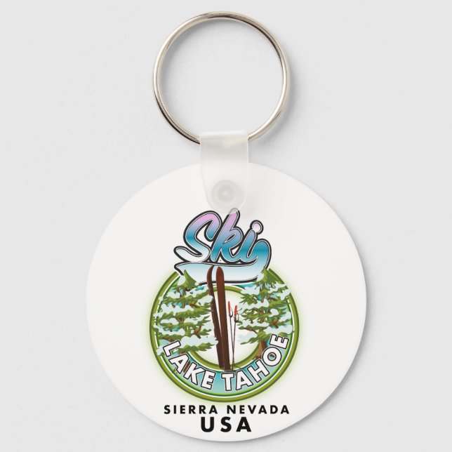 Llavero Lago Ski Tahoe Sierra Nevada EE.UU. (Anverso)