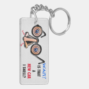 Llavero Lágrimas de nariz de ojos locos huelen auto nuevo