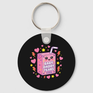 Llavero Lágrimas de Papá Bebé Kawaii Caja de Jugo Lindo Di