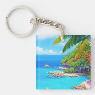 Llavero Laguna tropical