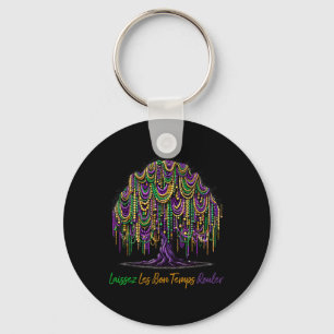 Llavero Laissez Les Bon Temps Rouler Mardi Gras Tree Beads