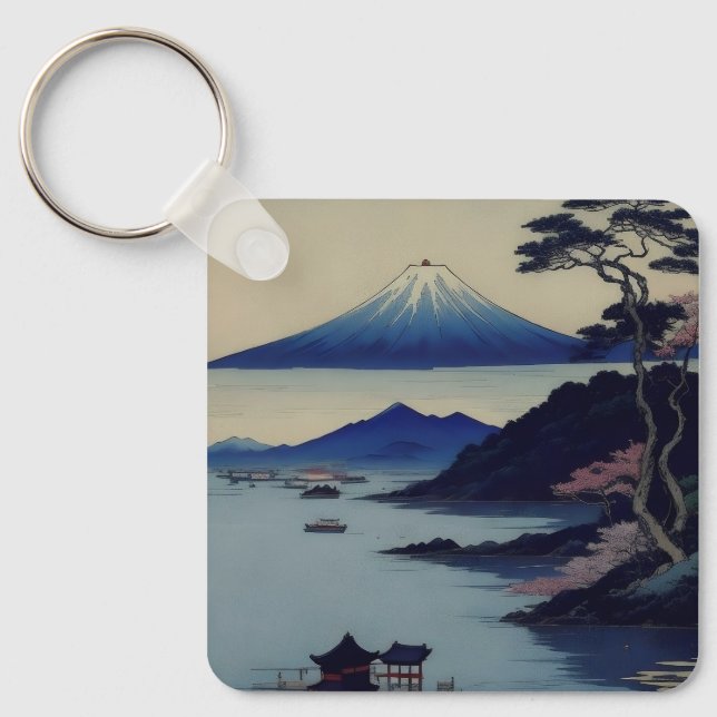 Llavero Lake, Pine and Mountain - Japan (Anverso)