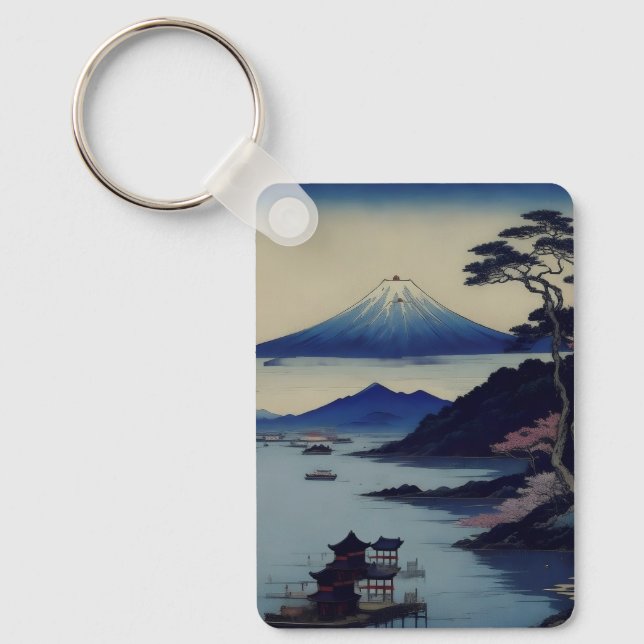 Llavero Lake, Pine and Mountain - Japan (Anverso)