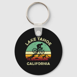 Llavero Lake Tahoe California Ciclismo de Montaña Retro Mo