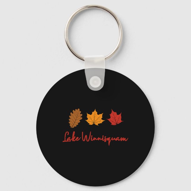 Llavero Lake Winnisquam Fall Foliage Autumn Leaf Ing Oak M (Anverso)