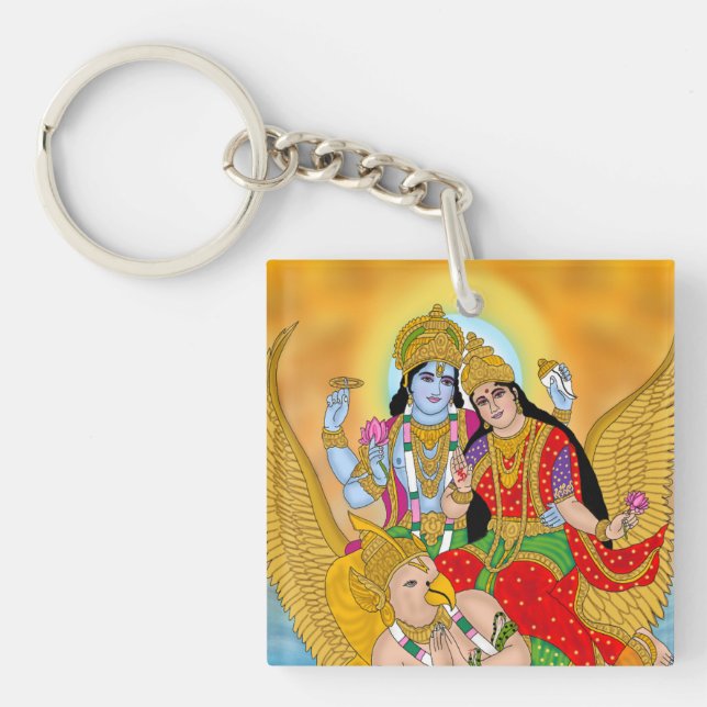 Llavero Lakshmi Narayan Keyring – Divine Keychain for Dail (Frente)