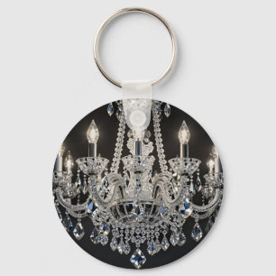 Llavero Lámpara de araña de cristal Luxe Silver Sparkle